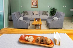 TV, fireplace - Ideal and Charming Apartment (Cancún)