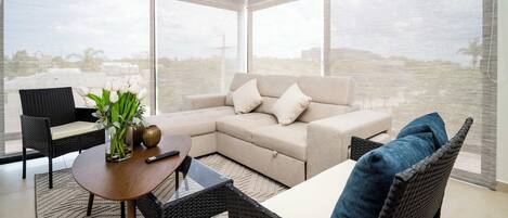 TV, fireplace, offices