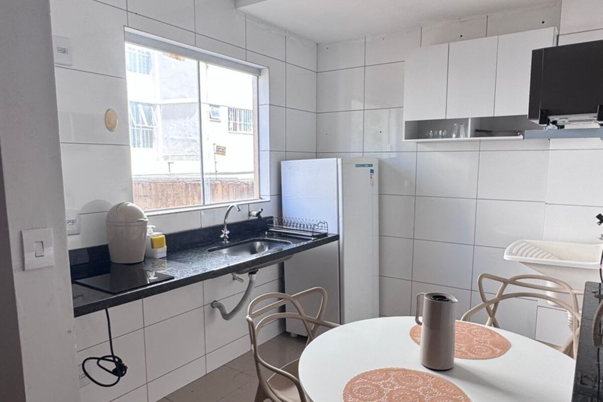 Basic Apartment | Private kitchen | Coffee/tea maker, fridge, microwave, cookware/dishes/utensils