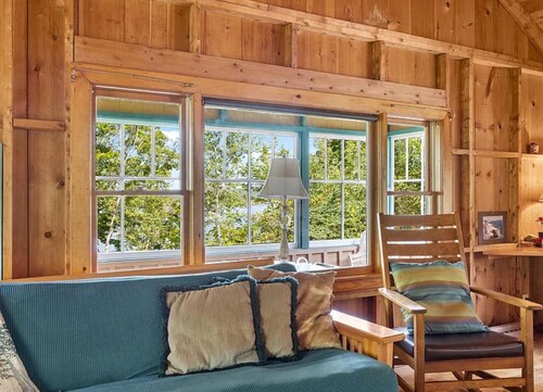 Waterfront Cabin with private beach & unobstructed views of Frenchmen’s Bay.  Just a few miles from Acadia National Park & Downtown Bar Harbor | Sleeps 6
