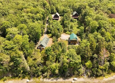 Waterfront Cabin with private beach & unobstructed views of Frenchmen’s Bay.  Just a few miles from Acadia National Park & Downtown Bar Harbor | Sleeps 6