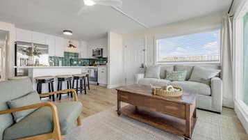 Smart TV, DVD player, books, video library