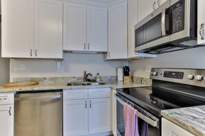 Microwave, oven, stovetop, dishwasher