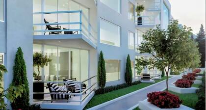 Minimalist suite with volcano view