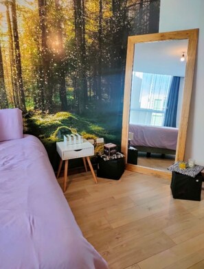 1 室のベッドルーム、アイロン / アイロン台、インターネット、ベッドシーツ