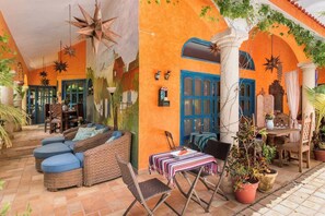 Outdoor dining - Room Angel/ Hacienda Boutique B&B and Spa/ Adults Only (Cozumel)