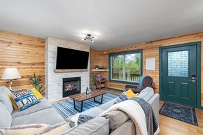 TV connectée, cheminée