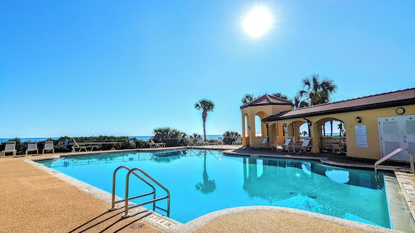 A heated pool