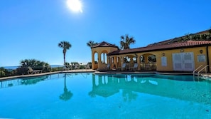 A heated pool