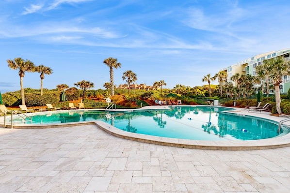 A heated pool