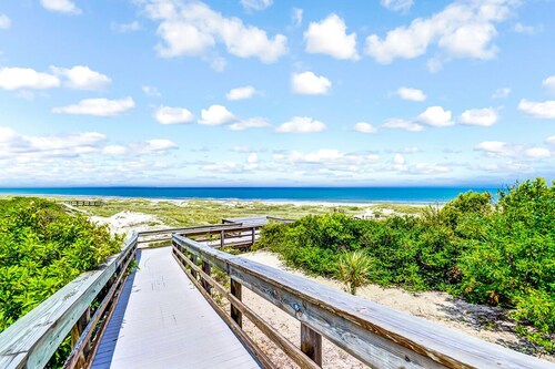 Spacious home with patio, deck, private outdoor pool, & beach access