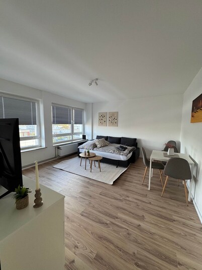 Central, bright 2-room apartment with modern flair