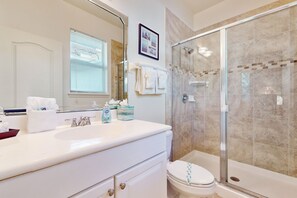 Shower, hair dryer
