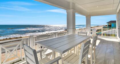 Brand new oceanfront home with private hot tub,outdoor shower and grill