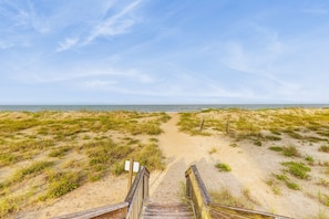 På stranden