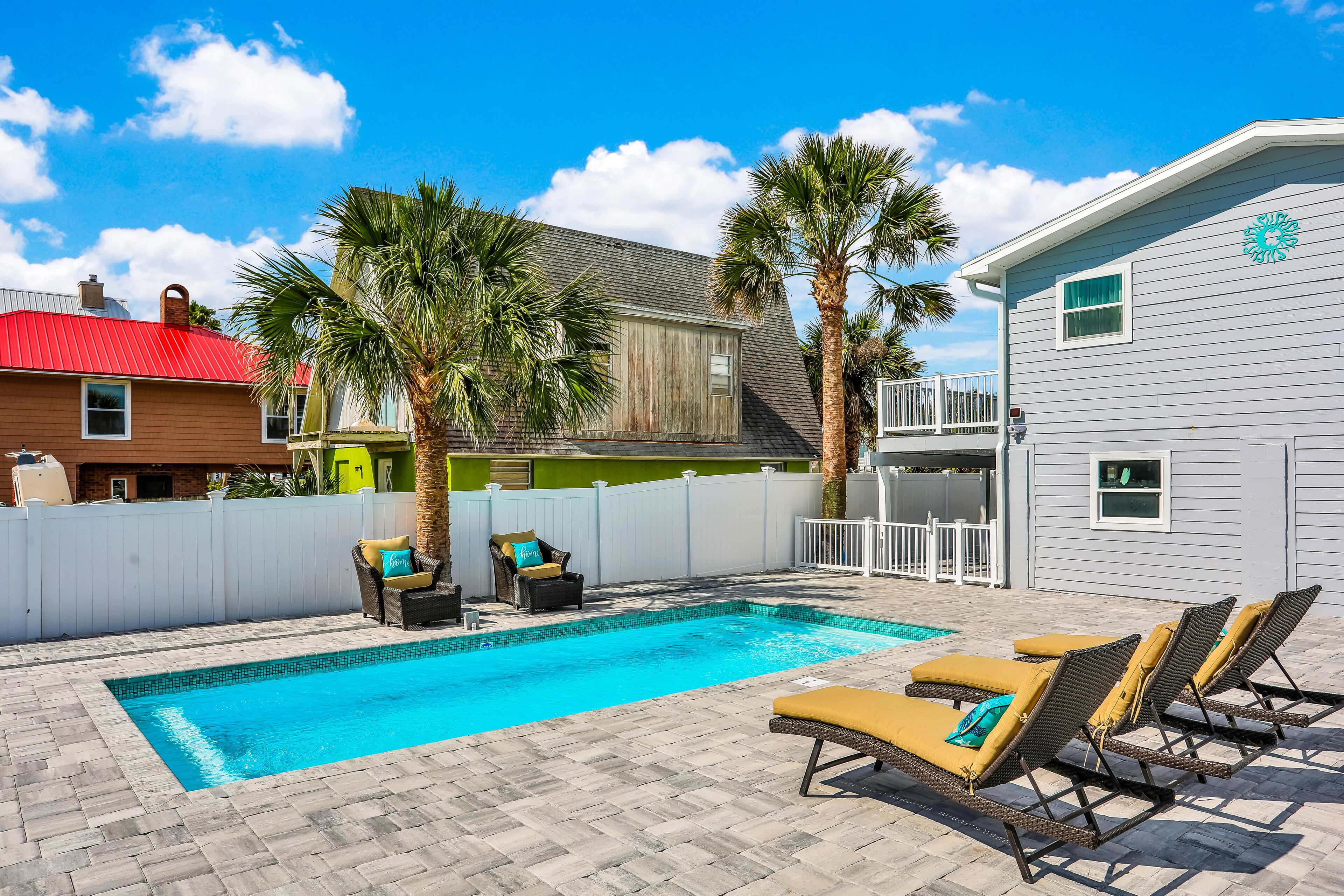 Een verwarmd zwembad