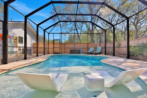 A heated pool