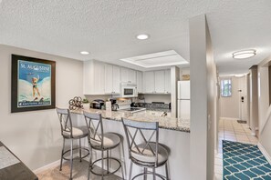 Fridge, microwave, oven, stovetop - Ocean-view condo with 2 pools, beach access & private lanais (St. Augustine)