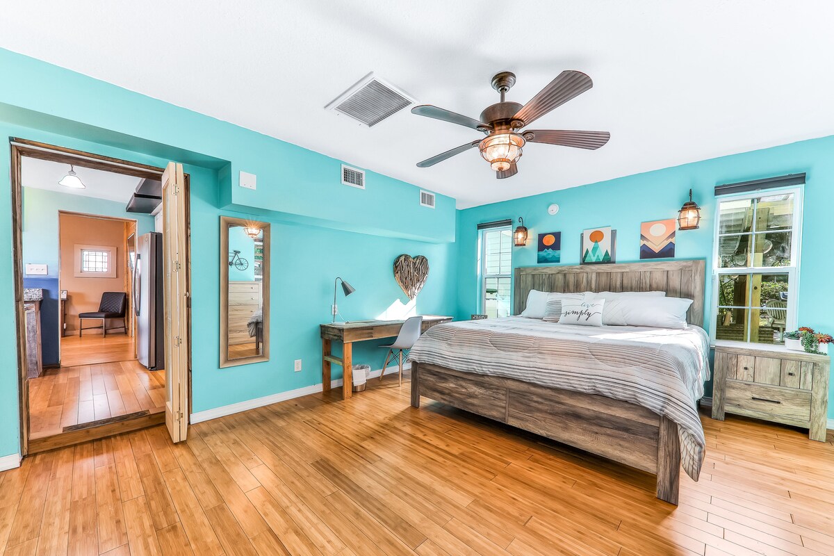 Photo 12 of Ideally located getaway w/ tiki bar, outdoor seating, & brick grill - dogs OK