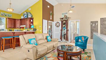 TV, DVD player, books