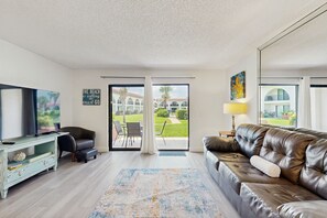 TV, DVD player, books