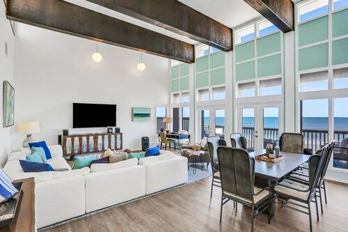 Gorgeous beachfront home with inviting deck & patio, hammock, amazing views