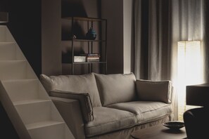 Poros, City Apartment, Non Smoking | Living area | 50-inch Smart TV with digital channels