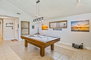 Game room - Dog-Friendly Home with High-Speed WiFi, Washer/Dryer, Central AC, & Adult Bikes (St. Augustine)