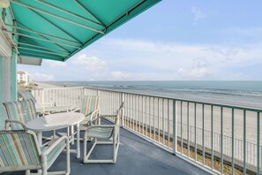 Outdoor dining - Breath taking oceanfront views in unit 3- 2/2 condo on New Smyrna Beach (New Smyrna Beach)