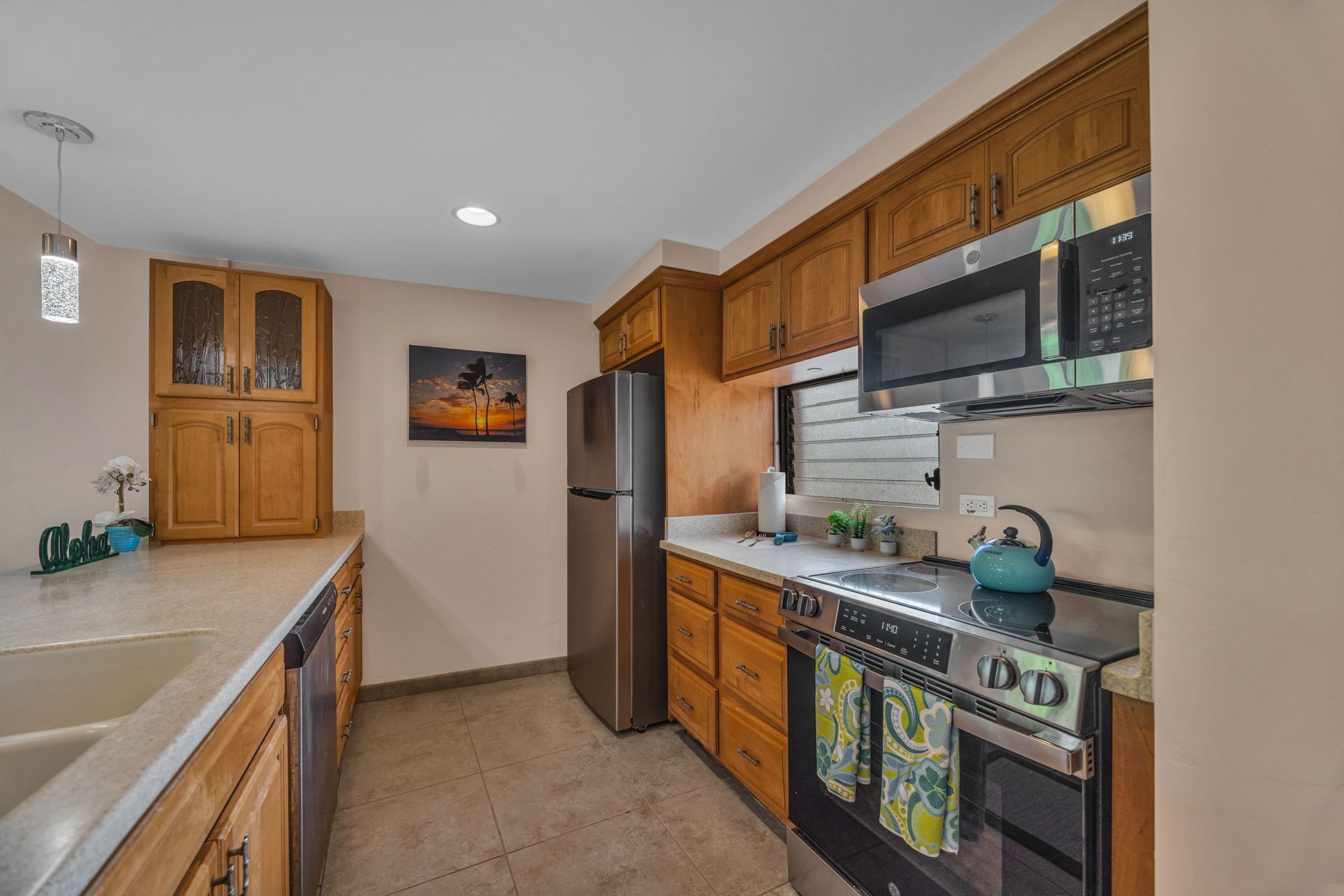 Microwave, oven, stovetop, dishwasher