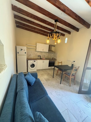 House, 1 Bedroom, Accessible, Smoking | Living area - Charming Cyprus Getaway in Páfos - Garden View Holiday House (Marathounta)