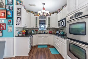 Microwave, oven, stovetop, dishwasher