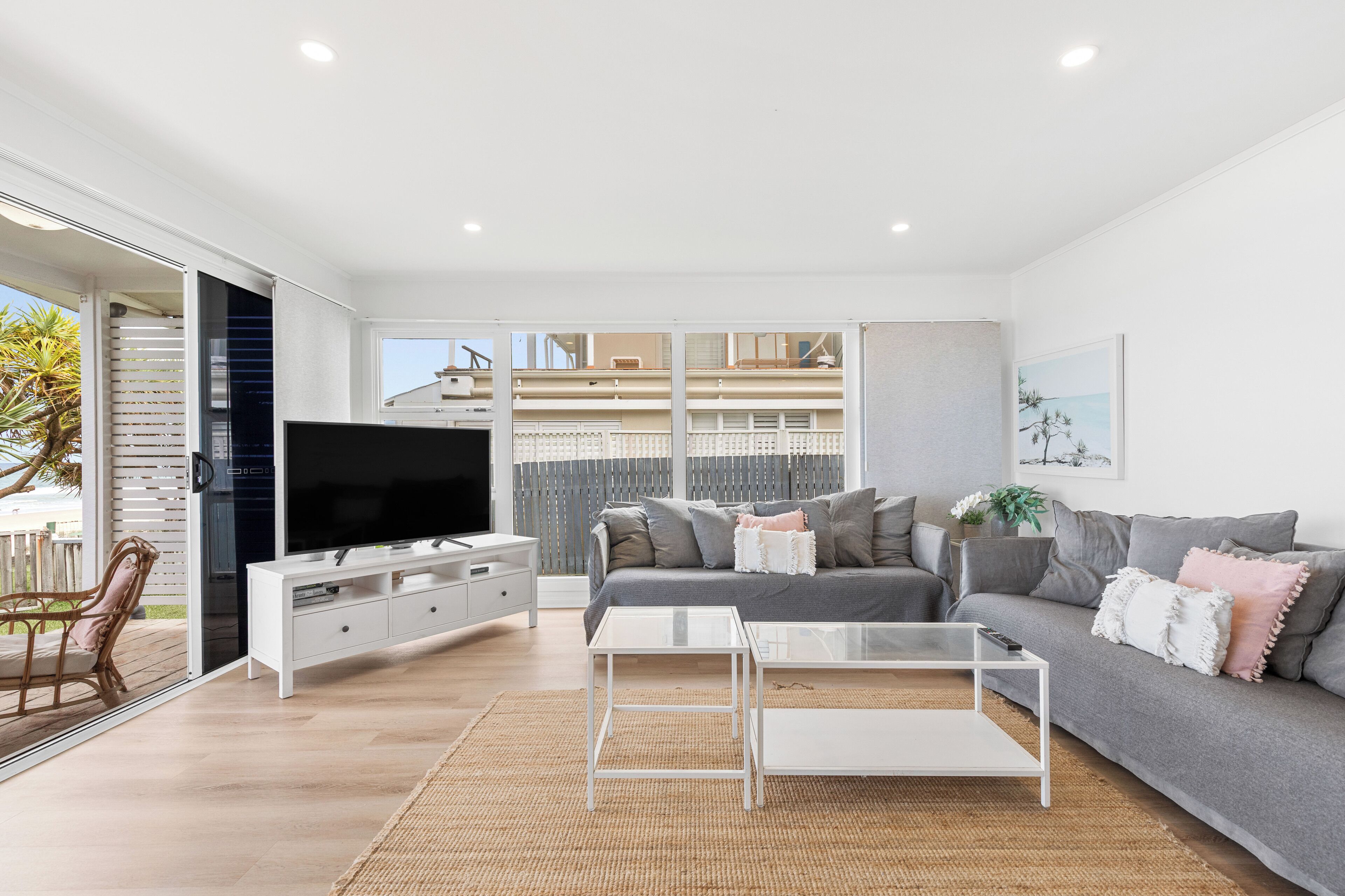 Casa conforto, vista para a praia | Área de estar