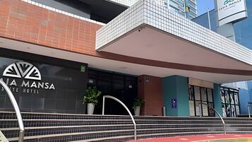 Apartamento conforto | Detalhe da fachada