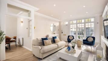 TV, fireplace, offices