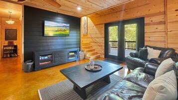 Smart TV, fireplace, video games