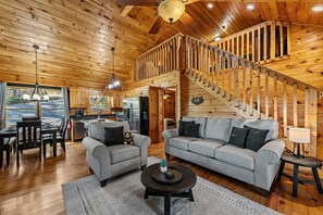 Smart TV, fireplace, video games