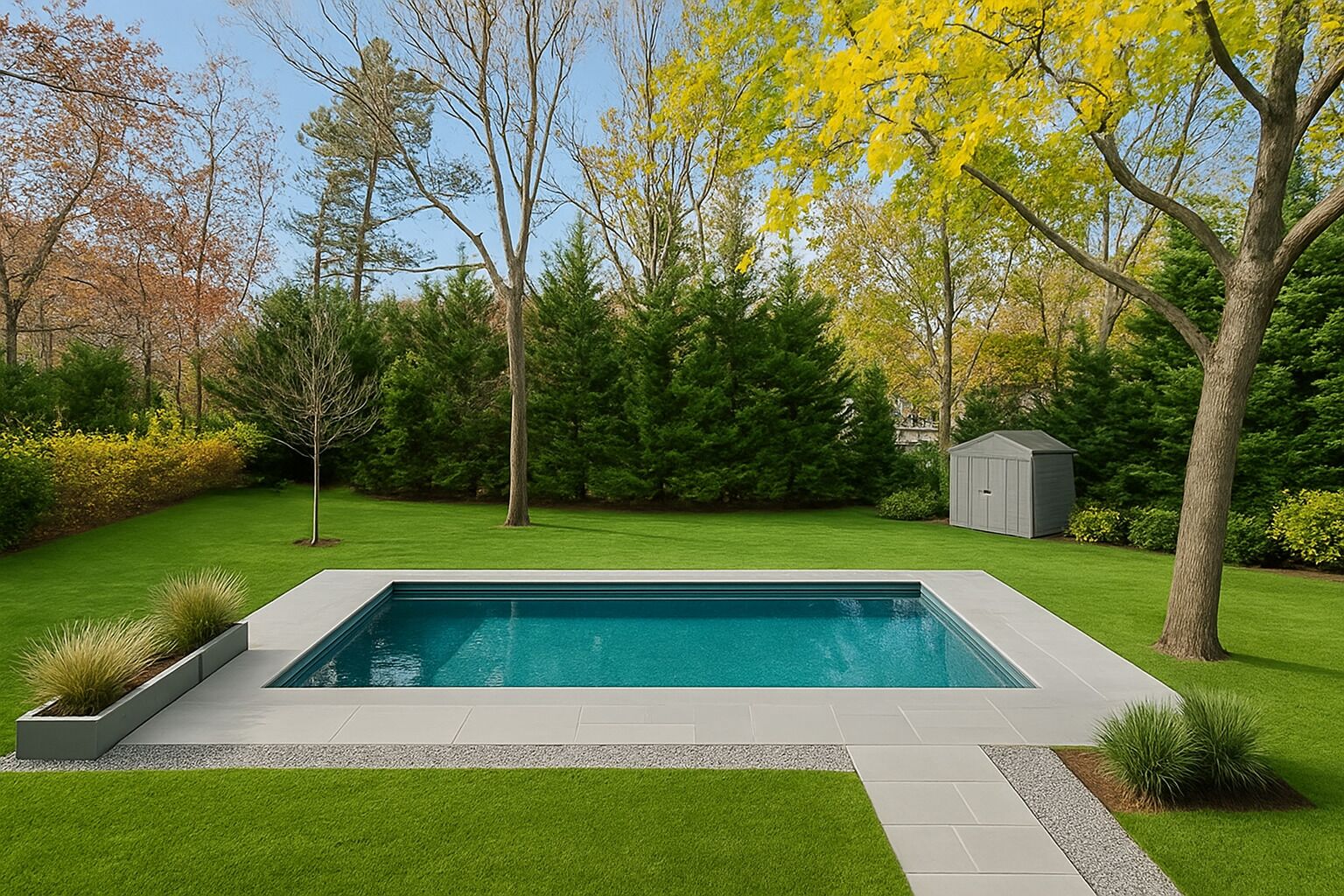 Piscine extérieure, piscine chauffée