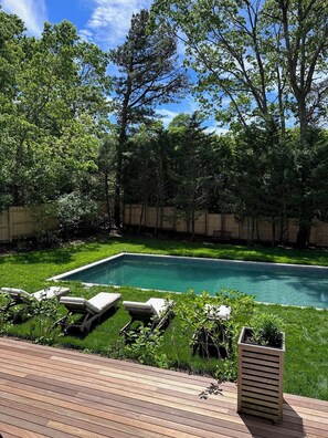 Piscine extérieure, piscine chauffée