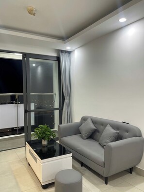 Condo, 2 Bedrooms, Balcony, Beach View | Living area - Sophia Center - Serviced Apartment  (Rach Gia)