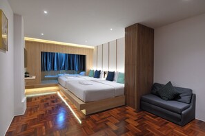 Family Studio, City View | Desk, soundproofing, free WiFi, bed sheets