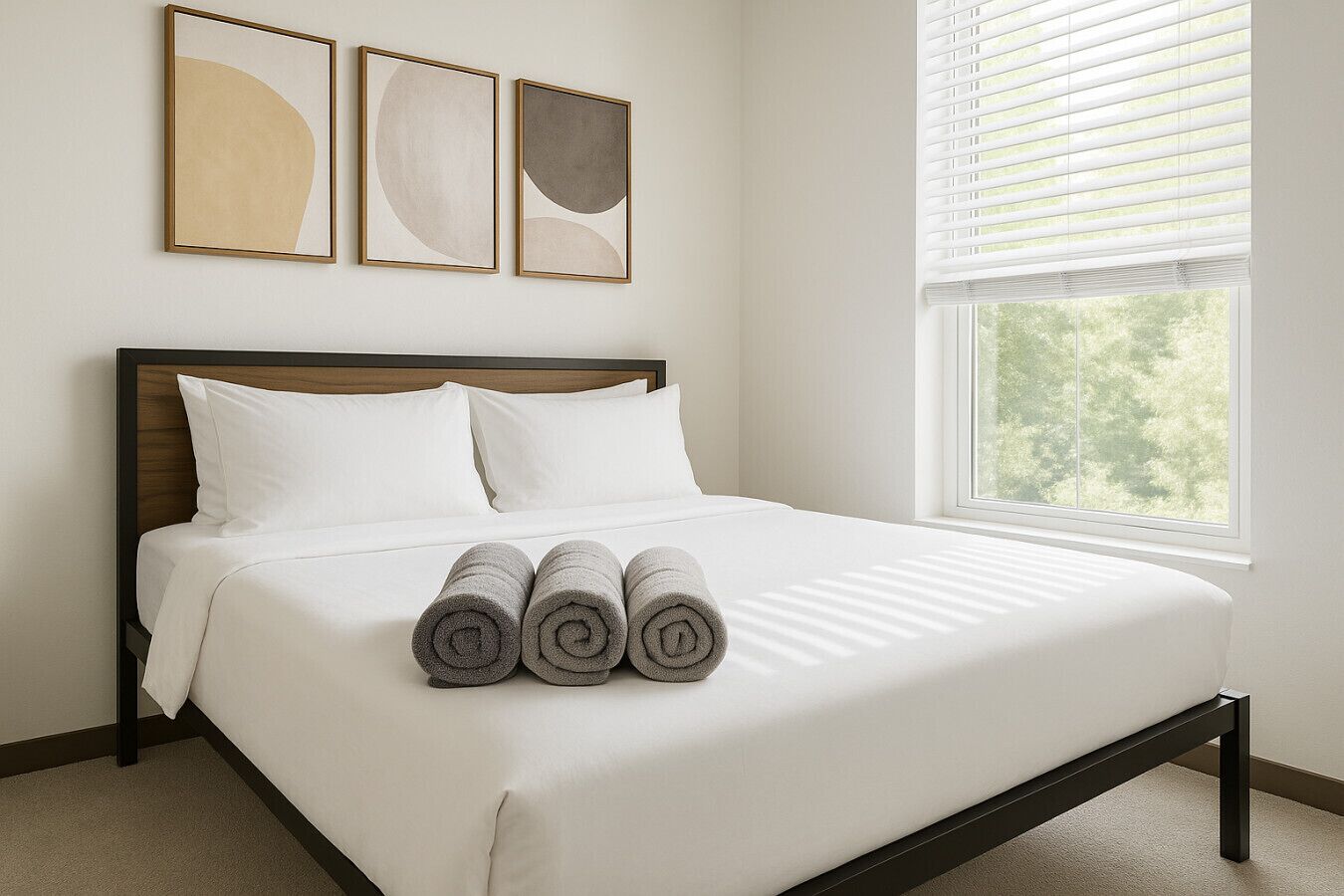 2 室のベッドルーム、デスク、アイロン / アイロン台、WiFi