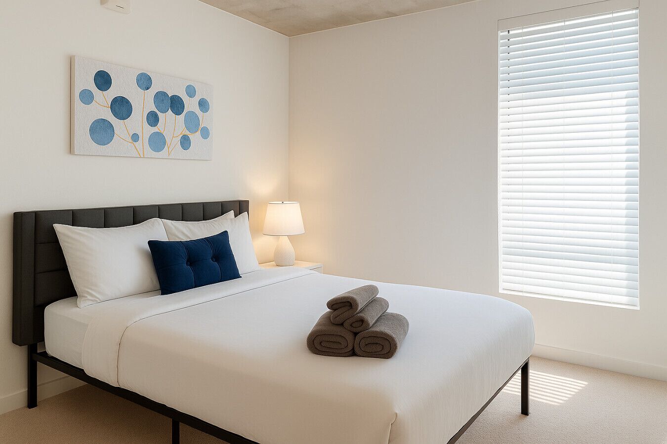 2 bedrooms, desk, iron/ironing board, WiFi