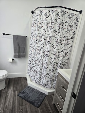 Hair dryer, towels