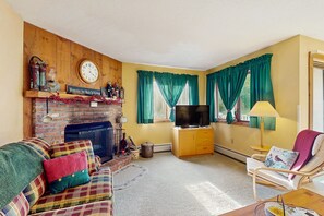 TV, fireplace, DVD player