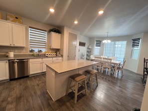 Microwave, stovetop, dishwasher