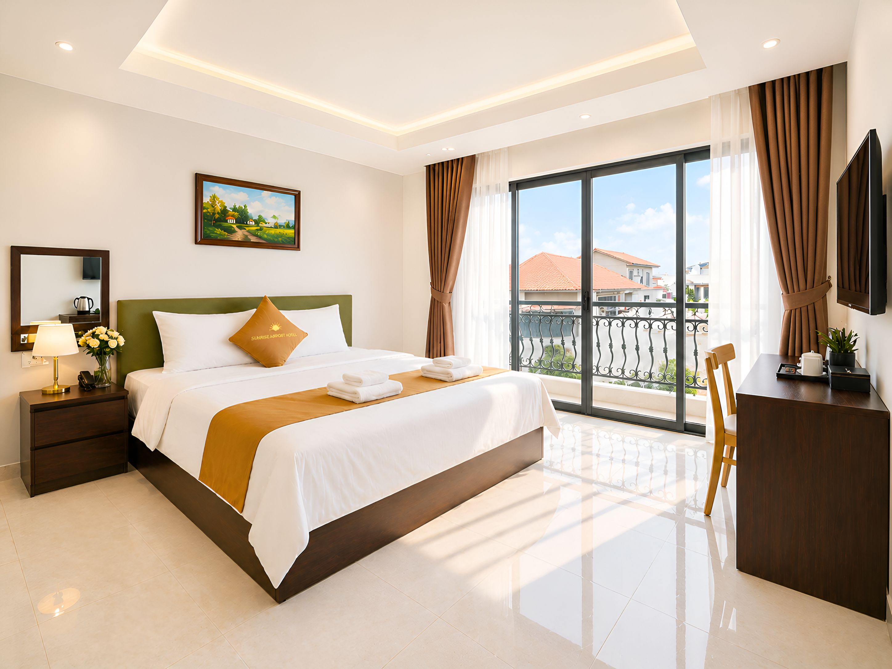 Deluxe Double Room, Balcony, Garden View | Soundproofing, WiFi (free), bed sheets
