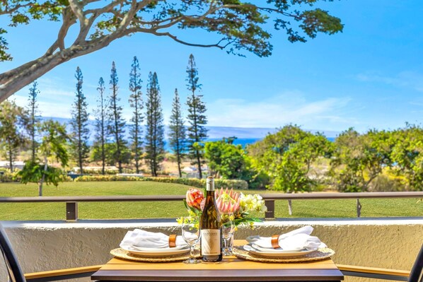 Condo (1 Bedroom) | Terrace/patio - NEW KBM Resorts Free CAR Kapalua Golf Villas 1-bedroom Condo With Spacious Lanai and Golf Course Views! Kgv-18t4 (Kapalua)