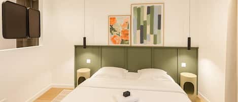 2 dormitorios, tabla de planchar con plancha, wifi y ropa de cama