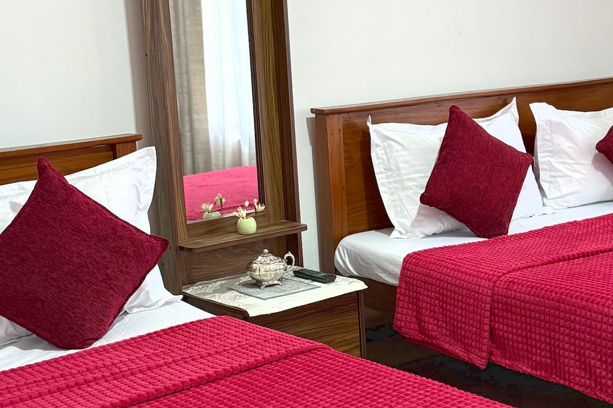 Superior Room, Multiple Beds, Private Bathroom, Mountain View | Desk